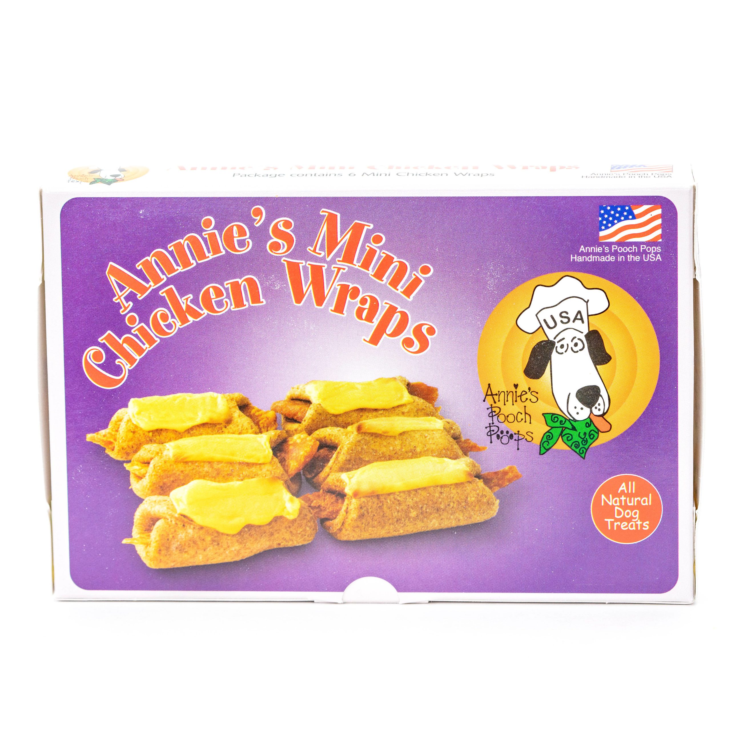 Annie's Pooch Pops Mini Chicken Wrap Dog Treats - 6 Pack